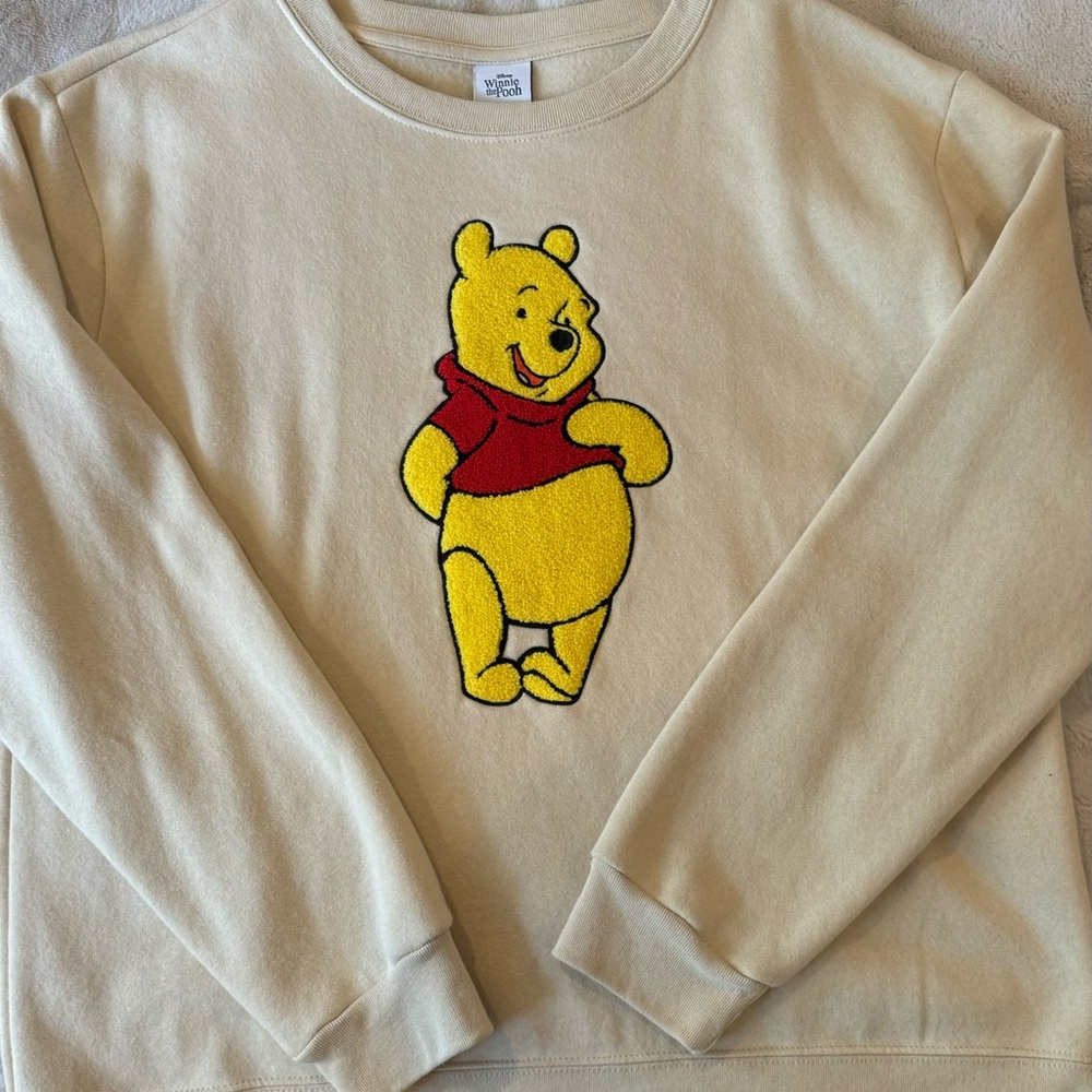 Disney Cream and Yellow Winnie the Pooh Sweatshirt
